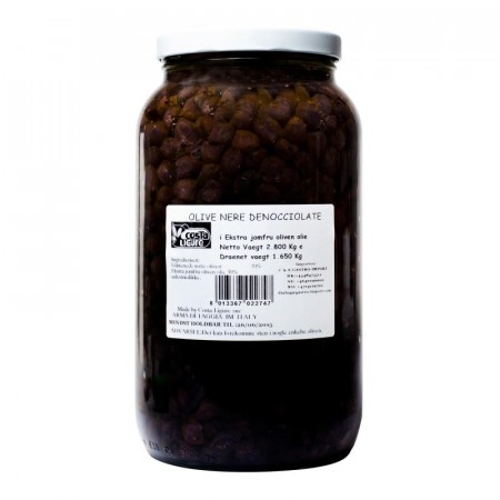 Sorte oliven uten sten 2,8 kg